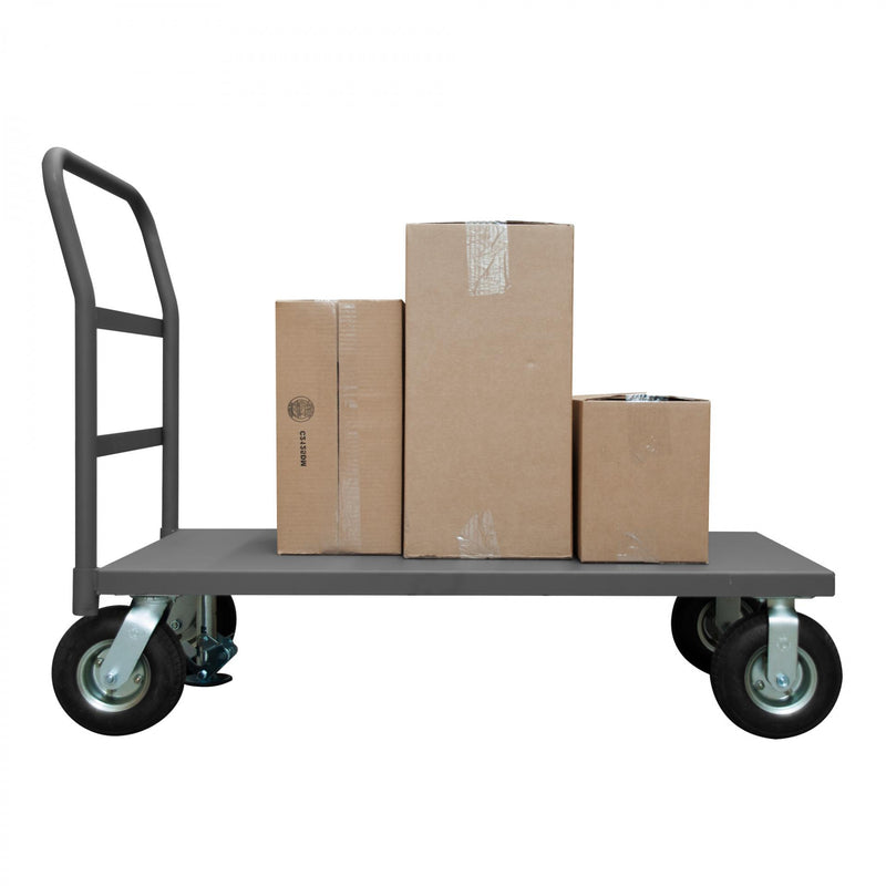 Durham Platform Truck, 12 Gauge, 1000 lbs Capacity, Floor lock, 24 x 48, Flush Deck