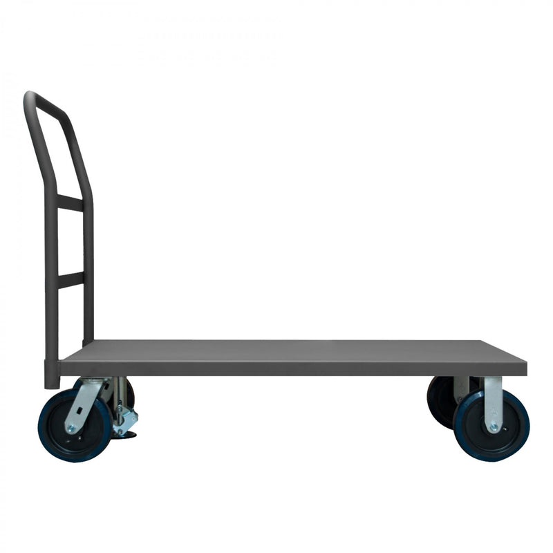 Durham Platform Truck, 12 Gauge, 3600 lbs Capacity, Floor lock, 30 x 48, Flush Deck
