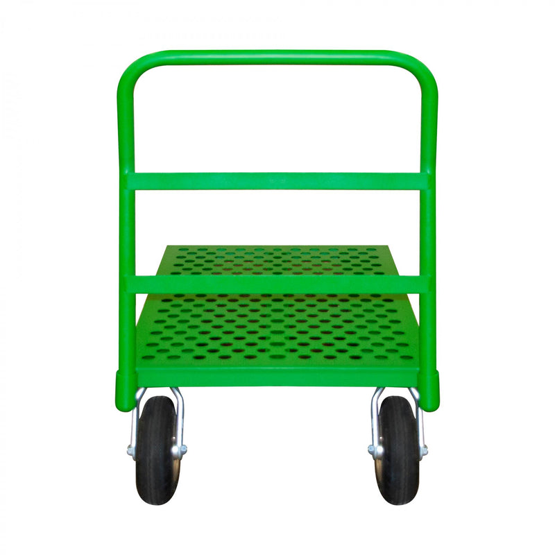 Durham Platform Truck, 12 Gauge, 1000 lbs Capacity, 24 x 36, Perforated Flush Deck, Green