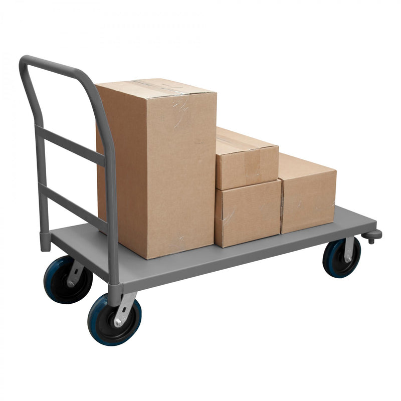 Durham Platform Truck, 12 Gauge, 3600 lbs Capacity, Front Corner Bumpers, 24 x 36, Flush Deck