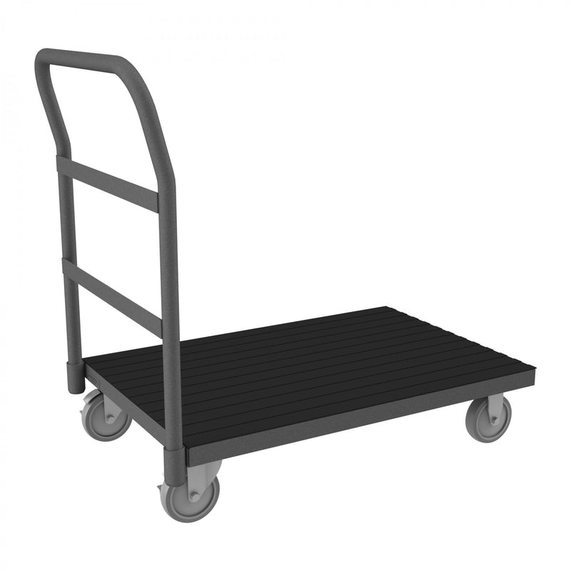 Durham Platform Truck, 12 Gauge, 1400 lbs Capacity, Non-Slip Vinyl Matting, 30 x 60, Flush Deck