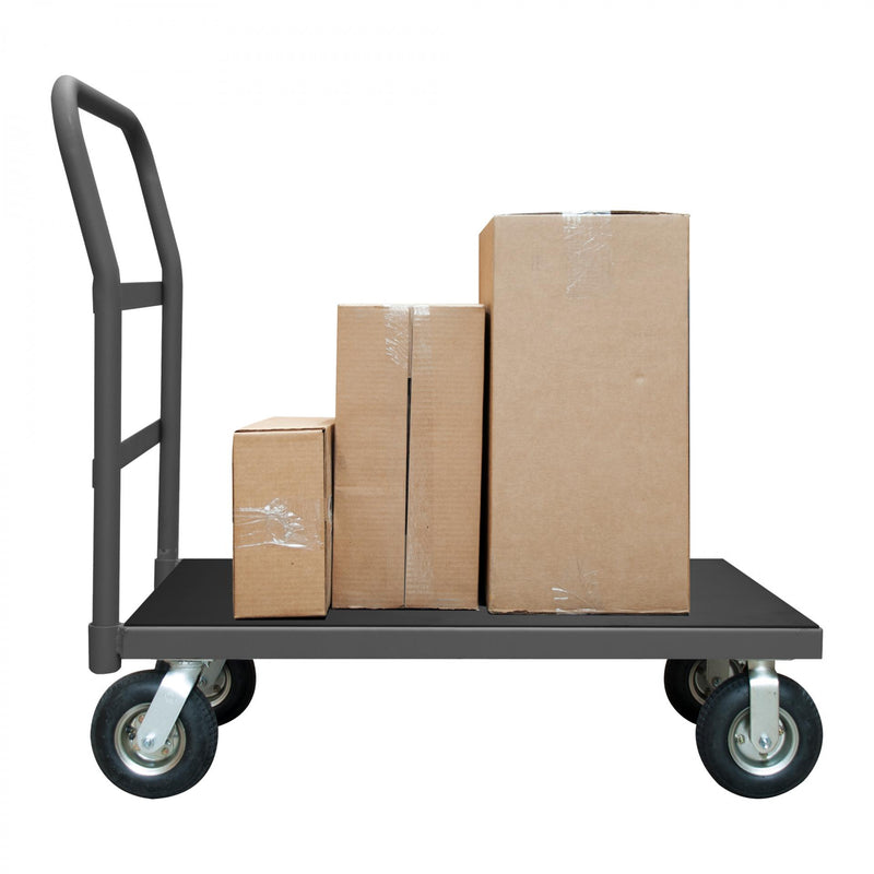 Durham Platform Truck, 12 Gauge, 1000 lbs Capacity, Non-Slip Vinyl Matting, 24 x 48, Flush Deck