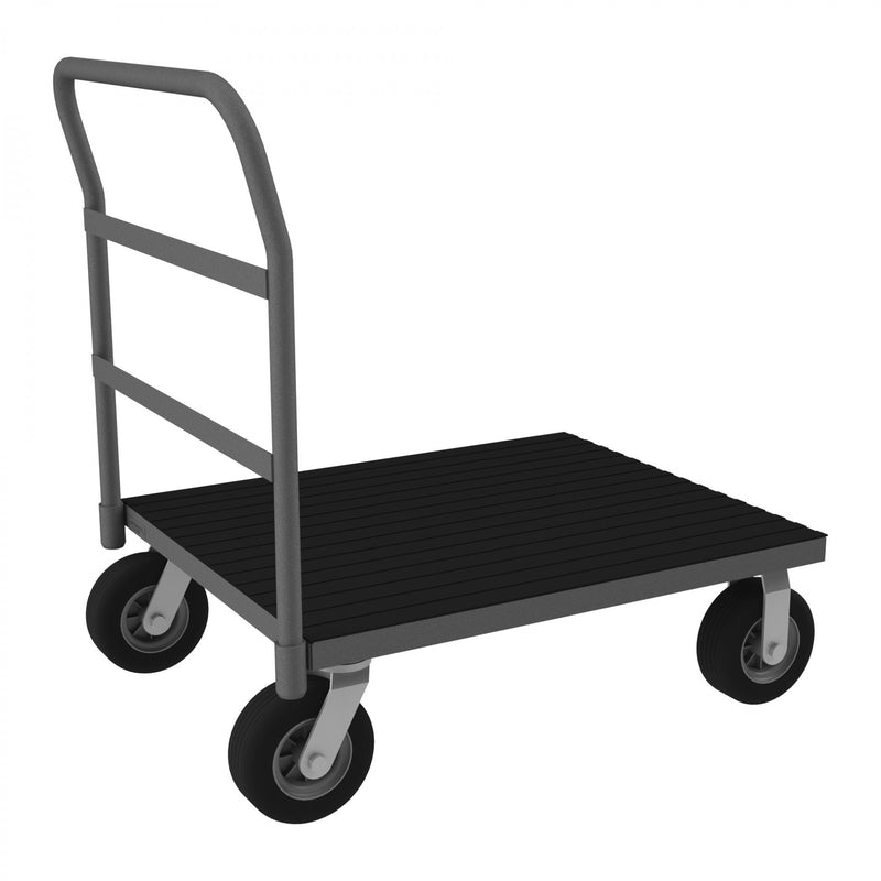 Durham Platform Truck, 12 Gauge, 1200 lbs Capacity, Non-Slip Vinyl Matting, 30 x 36, Flush Deck