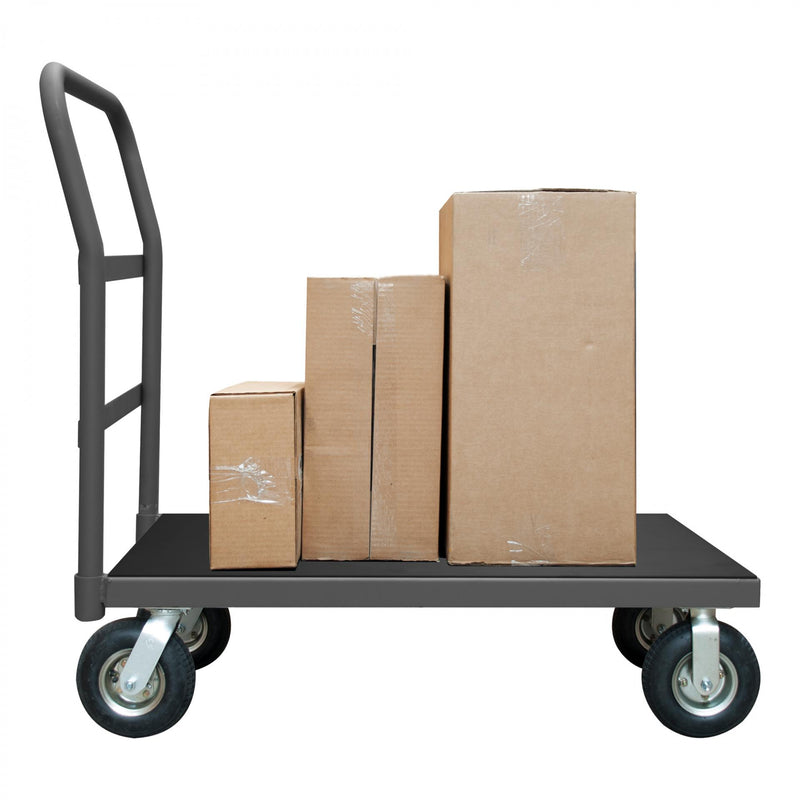 Durham Platform Truck, 12 Gauge, 1000 lbs Capacity, Non-Slip Vinyl Matting, 36 x 60, Flush Deck