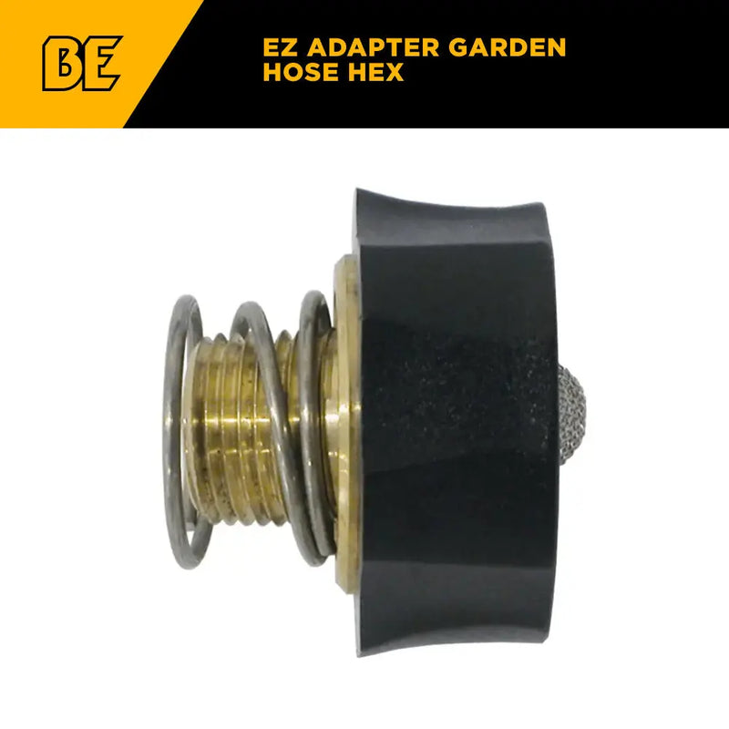 EZ-Grip Adapter Garden Hose Hex - Inlet: 3/4" FGHT x Outlet: 3/8" MNPT BE Power Equipment