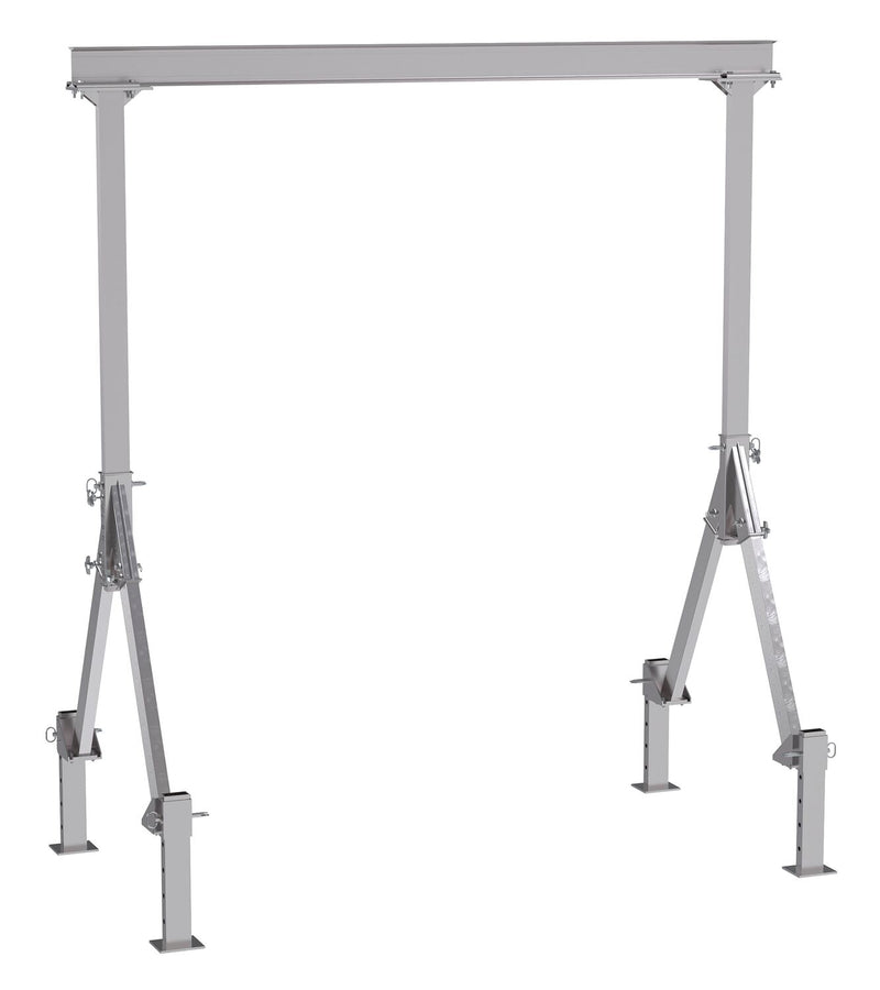 Vestil Fixed Height Aluminum Gantry Cranes with Adjustable Leveling Option