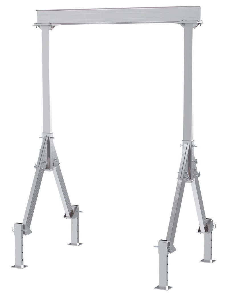 Vestil Fixed Height Aluminum Gantry Cranes with Adjustable Leveling Option