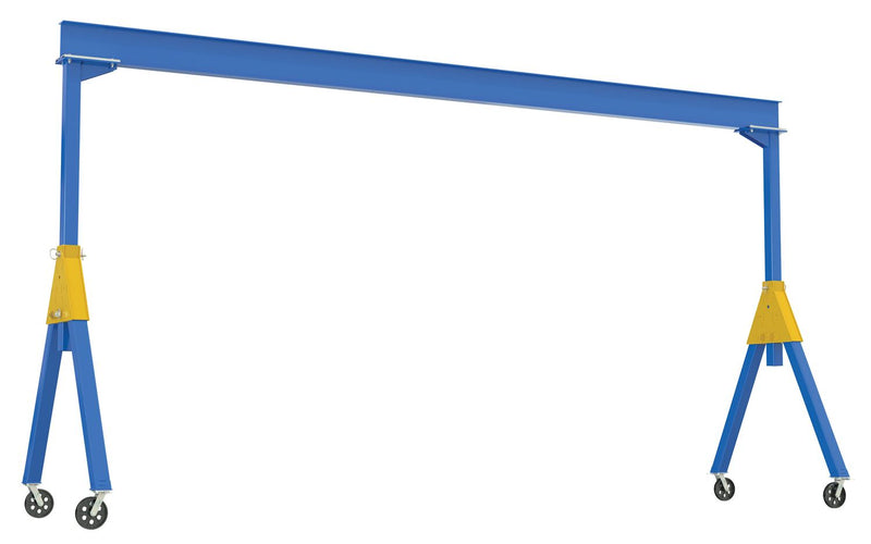Vestil Fixed Height Steel Gantry Cranes with V-Groove Casters - Knockdown