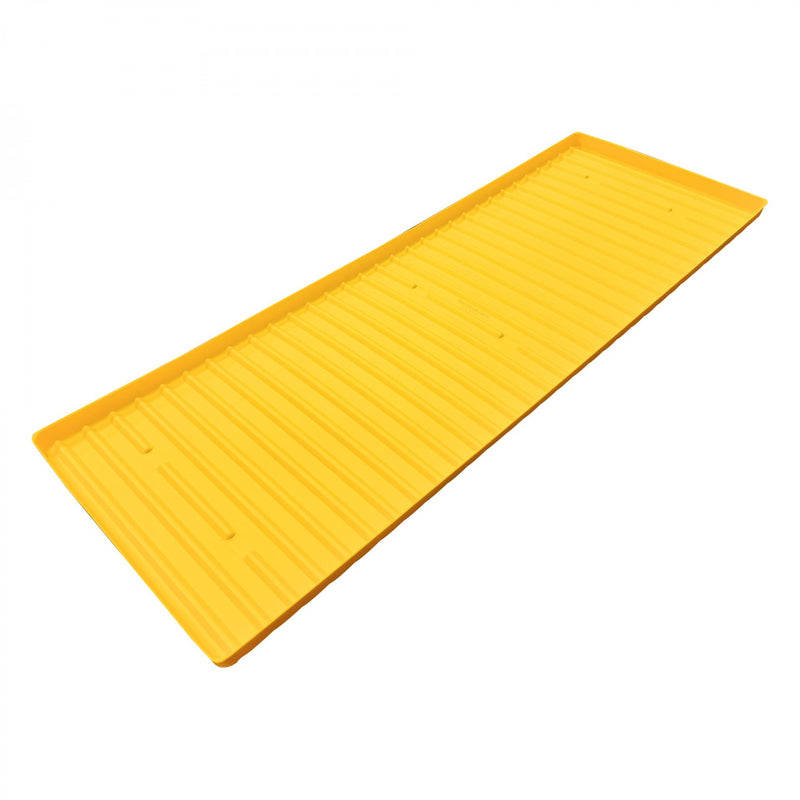 Durham Polyethylene tray for corrosive cabinets, 40-5/16 x 14-5/16, yellow, Safety Yellow