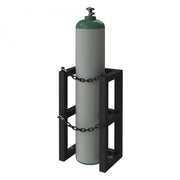 Durham Gas Cylinder Rack, 1 Vertical Cylinder Capacity, 16 X 12 X 30, Black