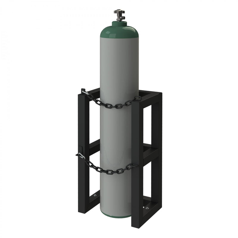 Durham Gas Cylinder Rack, 1 Vertical Cylinder Capacity, 16 X 12 X 30, Black