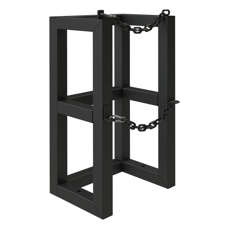 Durham Gas Cylinder Rack, 1 Vertical Cylinder Capacity, 16 X 12 X 30, Black