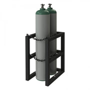 Durham Gas Cylinder Rack, 2 Vertical Cylinders Capacity, 16 X 24 X 30, Black