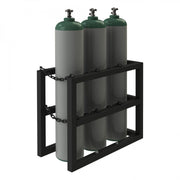 Durham Gas Cylinder Rack, 3 Vertical Cylinders Capacity, 16 X 36 X 30, Black
