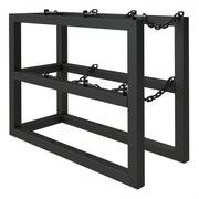 Durham Gas Cylinder Rack, 3 Vertical Cylinders Capacity, 16 X 36 X 30, Black