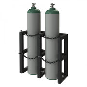 Durham Gas Cylinder Rack, 2 Vertical Cylinders Capacity, 30 X 12 X 30, Black
