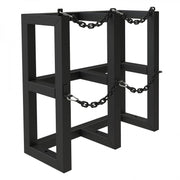 Durham Gas Cylinder Rack, 2 Vertical Cylinders Capacity, 30 X 12 X 30, Black