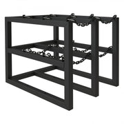 Durham Gas Cylinder Rack, 6 Vertical Cylinders Capacity, 30 X 36 X 30, Black