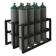 Durham Gas Cylinder Rack, 8 Vertical Cylinders Capacity, 30 X 48 X 30, Black