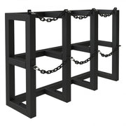 Durham Gas Cylinder Rack, 3 Vertical Cylinders Capacity, 44 X 12 X 30, Black
