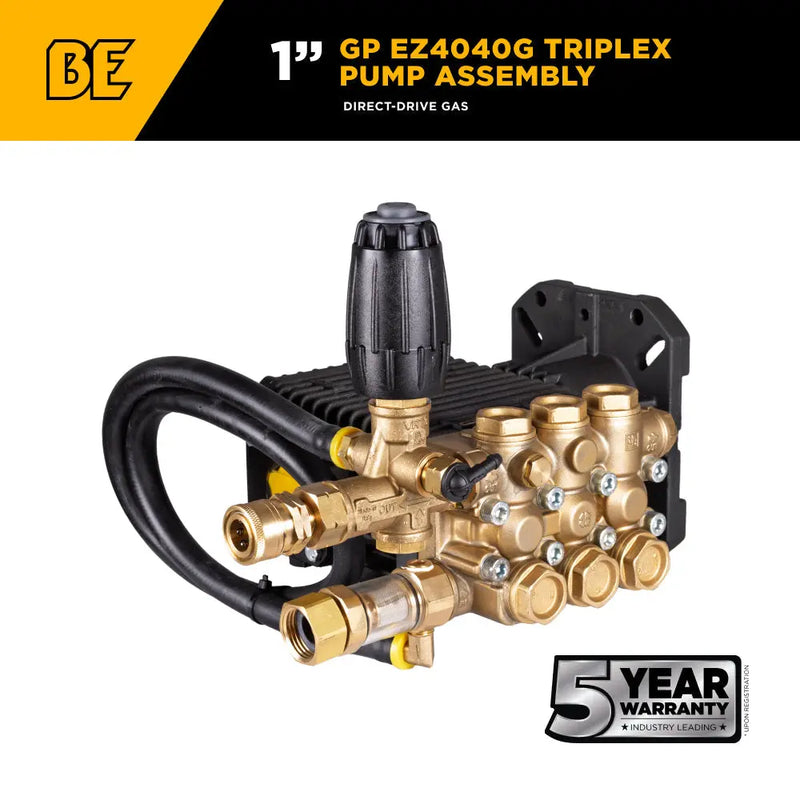 GP EZ4040G Pump Assembly – 4.2 GPM, 4,200 PSI, 1" Shaft BE Power Equipment