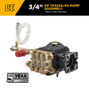 GP TP2530J34 Pump Assembly – 3.1 GPM, 2,500 PSI, 3/4" Shaft BE Power Equipment
