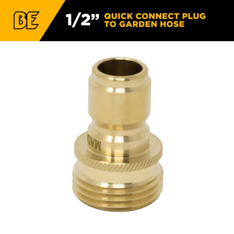 Garden Hose to 1/2" Plug BE Power Equipment