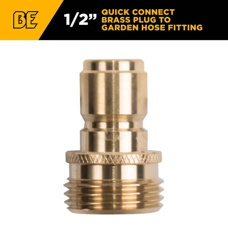 Garden Hose to 1/2" Plug, Packaged BE Power Equipment