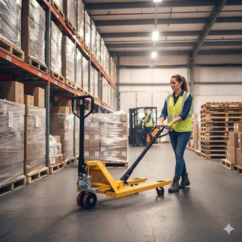 EKKO A25 | Manual Pallet Jack | 5500 lbs Capacity | Raised Height 7.5'' EKKO