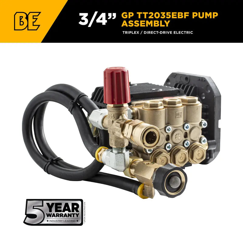 General Pump TT2035EBF Pump Assembly – 3.5 GPM, 2,000 PSI, 3/4" Shaft BE Power Equipment