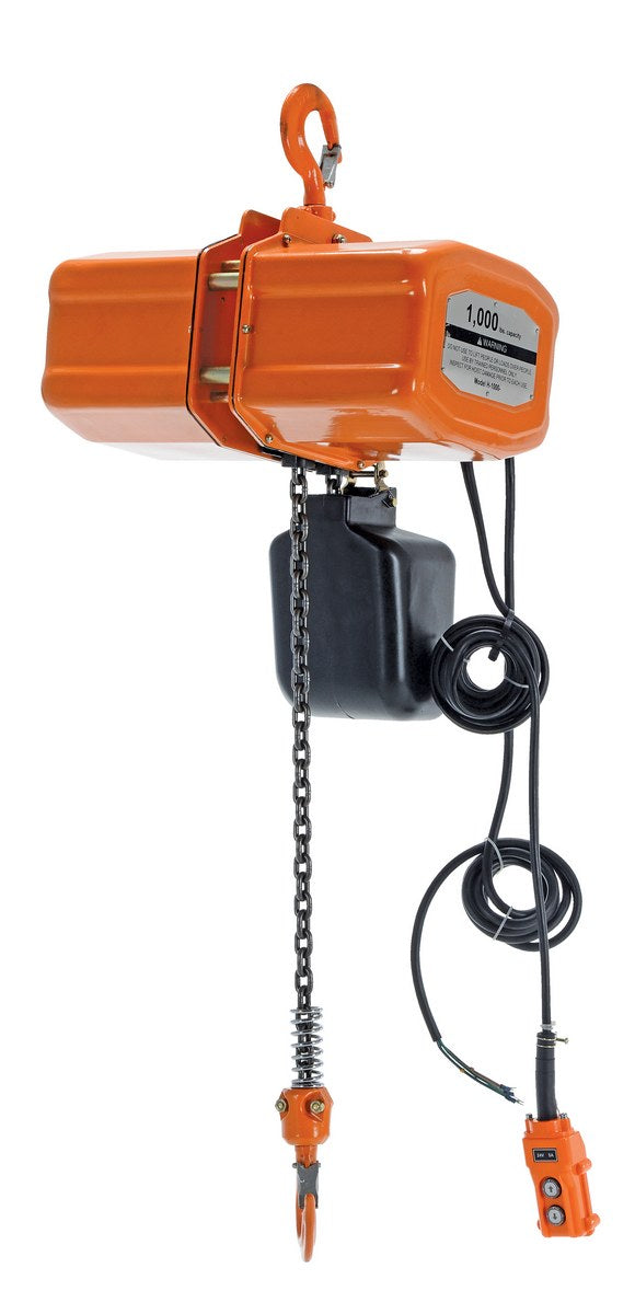 Vestil Economy Chain Hoists with Chain Container