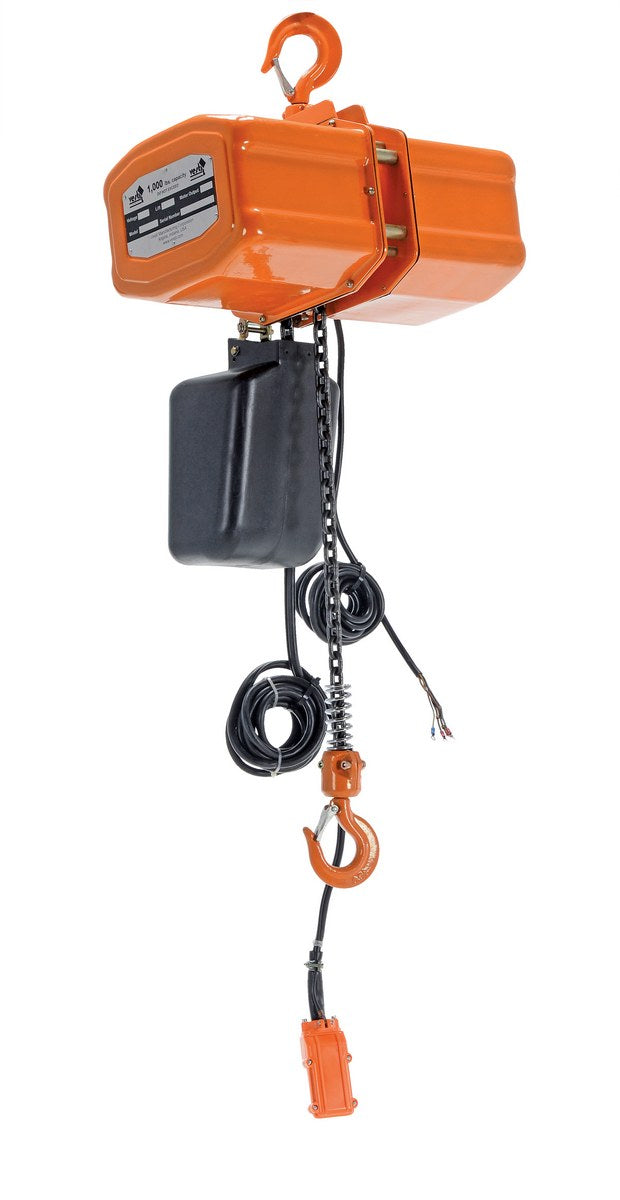 Vestil Economy Chain Hoists with Chain Container