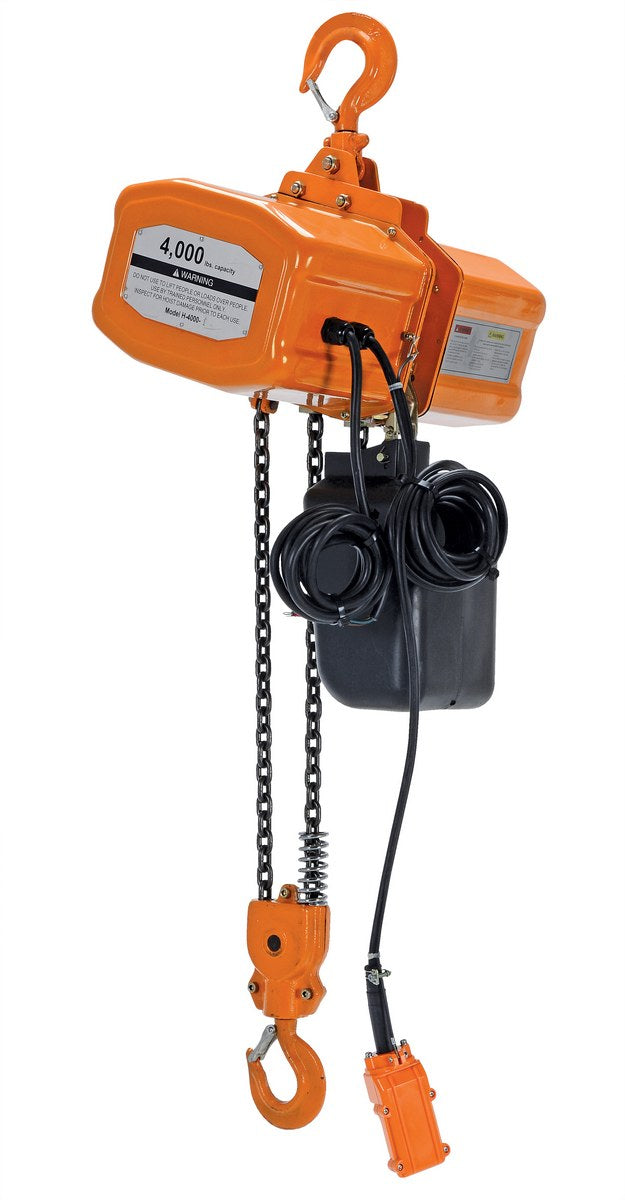 Vestil Economy Chain Hoists with Chain Container