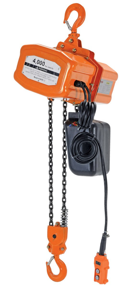 Vestil Economy Chain Hoists with Chain Container