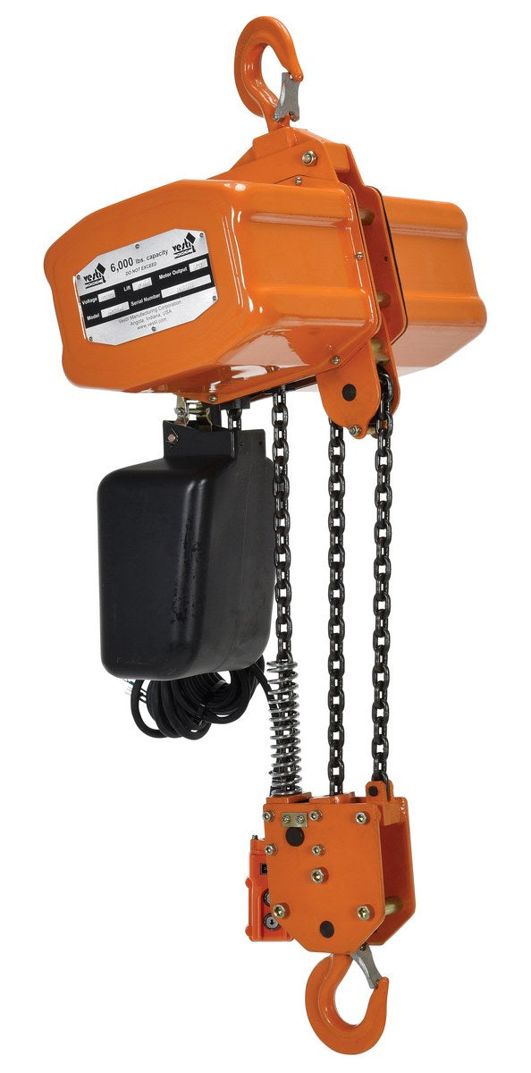 Vestil Economy Chain Hoists with Chain Container