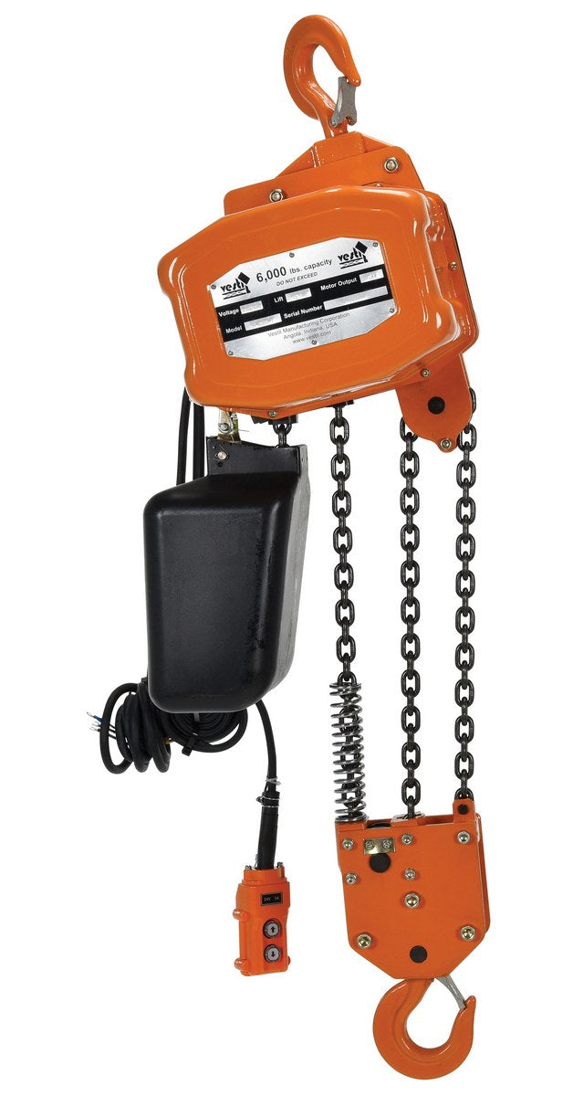 Vestil Economy Chain Hoists with Chain Container