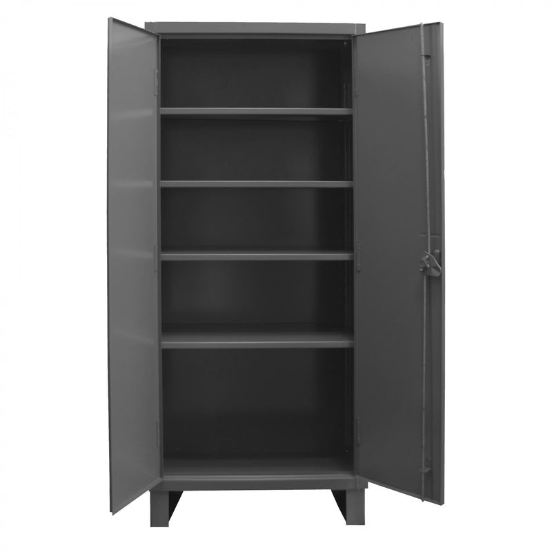 Durham Extra Heavy Duty Cabinet, 12 Gauge, 36 x 18 x 78, 4 Adjustable Shelves, Recessed Doors