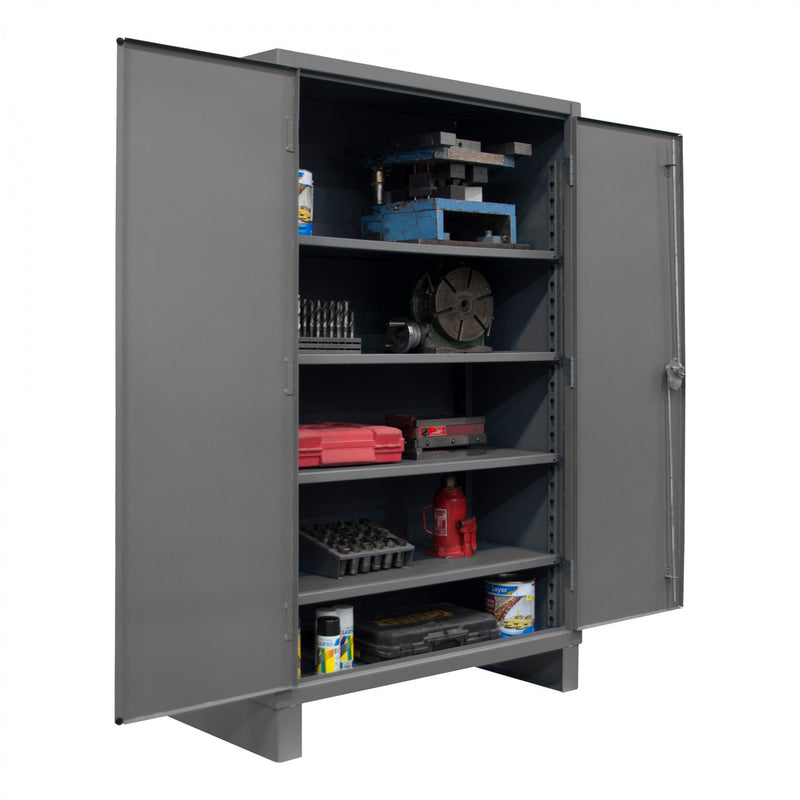Durham Extra Heavy Duty Cabinet, 12 Gauge, 36 x 20 x 78, 4 Adjustable Shelves, Recessed Doors