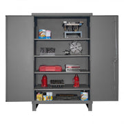 Durham Extra Heavy Duty Cabinet, 12 Gauge, 36 x 20 x 78, 4 Adjustable Shelves, Recessed Doors