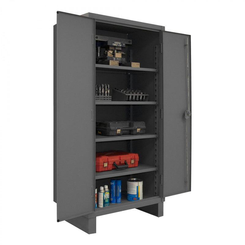 Durham Extra Heavy Duty Cabinet, 12 Gauge, 36 x 24 x 78, 4 Adjustable Shelves, Recessed Doors