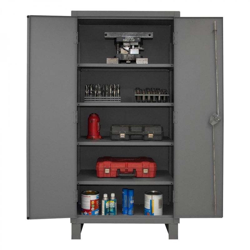 Durham Extra Heavy Duty Cabinet, 12 Gauge, 36 x 24 x 78, 4 Adjustable Shelves, Recessed Doors