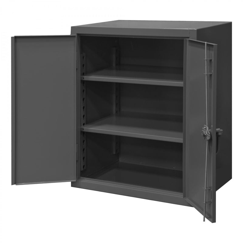 Durham Extra Heavy Duty Cabinet, 12 Gauge, 48 x 24 x 42, 2 Adjustable Shelves, Recessed Doors