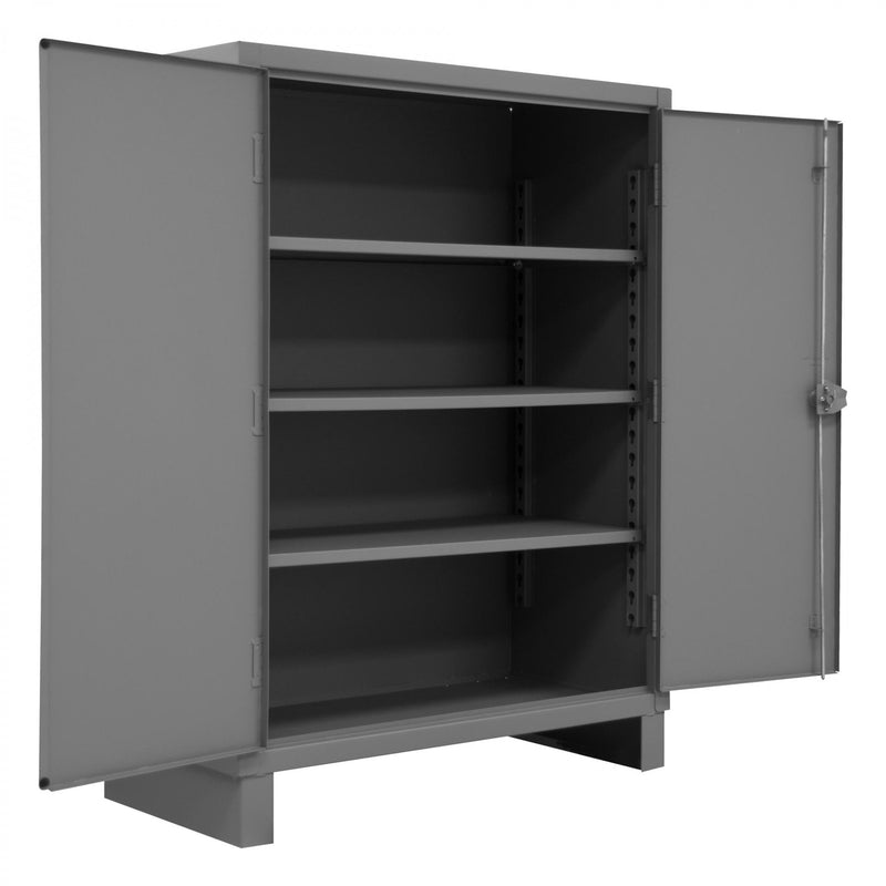 Durham Heavy Duty Cabinet, 14 Gauge, 36 x 24 x 60, 3 Adjustable Shelves, Recessed Doors