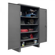 Durham Extra Heavy Duty Cabinet, 12 Gauge, 48 x 24 x 78, 4 Adjustable Shelves, Recessed Doors