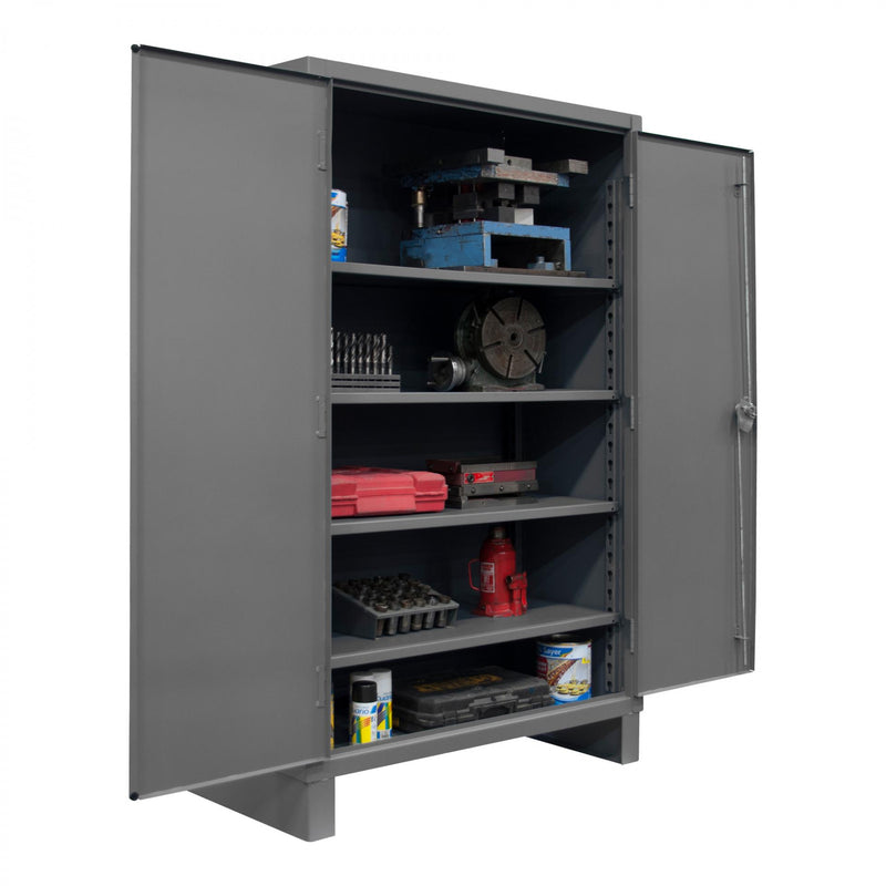 Durham Extra Heavy Duty Cabinet, 12 Gauge, 48 x 24 x 78, 4 Adjustable Shelves, Recessed Doors