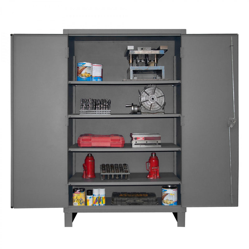 Durham Extra Heavy Duty Cabinet, 12 Gauge, 48 x 24 x 78, 4 Adjustable Shelves, Recessed Doors