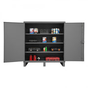 Durham Extra Heavy Duty Cabinet, 12 Gauge, 60 x 24 x 66, 3 Adjustable Shelves, Recessed Doors