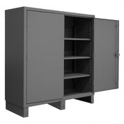 Durham Extra Heavy Duty Cabinet, 12 Gauge, 60 x 24 x 66, 3 Adjustable Shelves, Recessed Doors