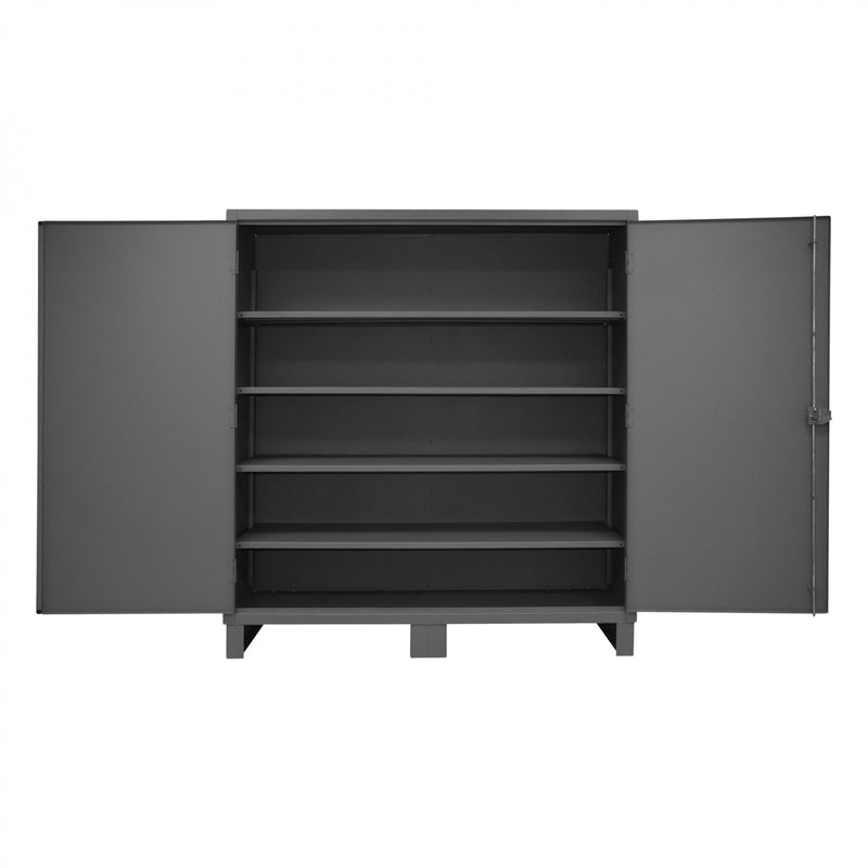Durham Extra Heavy Duty Cabinet, 12 Gauge, 72 x 24 x 78, 4 Adjustable Shelves, Recessed Doors