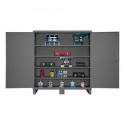 Durham Extra Heavy Duty Cabinet, 12 Gauge, 72 x 24 x 78, 4 Adjustable Shelves, Recessed Doors